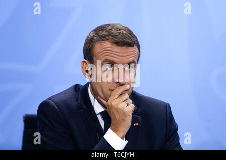 BERLIN, DEUTSCHLAND 06/29/2018 der Präsident der Französischen Republik, Emmanuel Macron Stockfoto