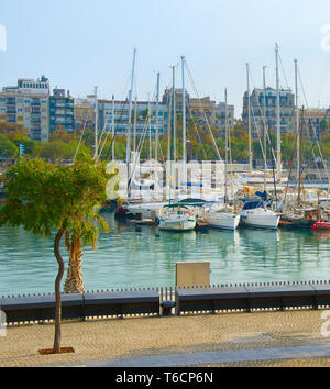 Port Vell Marina Barcelona, Spanien Stockfoto