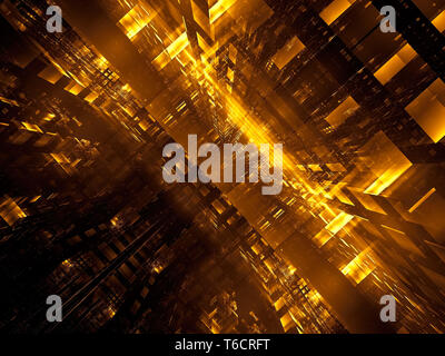 Abstrakte futuristische Portal oder Data Center - digital erzeugten Bild Stockfoto