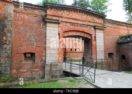 Ehemalige preußische Festung Boyen (Twierdza Boyen) gebaut 1844 bis 1856 in Gizycko, Polen. 3. Juli 2008 wurde ein Hauptquartier des NS-deutschen militärischen i Stockfoto