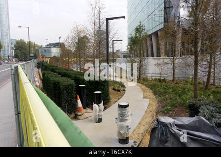 Die Bauarbeiten an der neuen US-Botschaft auf Nine Elms Lane in London am 2. November 2017. Stockfoto