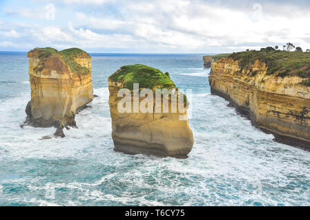 Blick auf die Loch Ard Gorge, Port Campbell, Australien Stockfoto