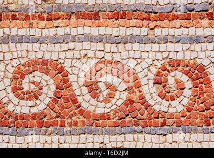 Mosaikfußboden in Jerash, Jerash Governorate, Jordanien Stockfoto