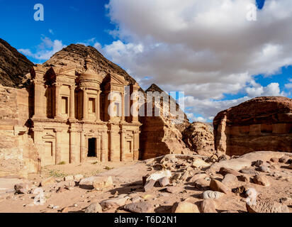 Das Kloster, das Ad-Deir, Petra, Ma'an Governorate, Jordanien Stockfoto