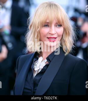 CANNES, Frankreich - 27. MAI 2017: Uma Thurman besucht die" auf einer wahren Geschichte" Screening basiert auf den 70. Filmfestspielen von Cannes (Foto: Mickael Chavet) Stockfoto