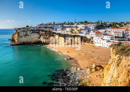 Praia de Carvoeiro, Carvoeiro, Lagoa, Algarve, Portugal Stockfoto
