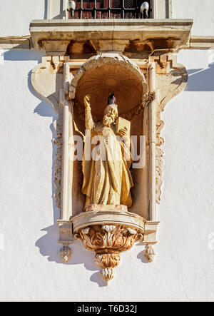 Carmo Kirche, Detailansicht, Largo do Carmo, Faro, Algarve, Portugal Stockfoto