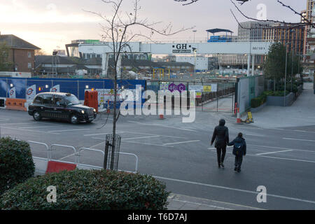 Nine Elms Northern Line Extension Wandsworth Road im Süden Londons. 22/11/2017 Stockfoto