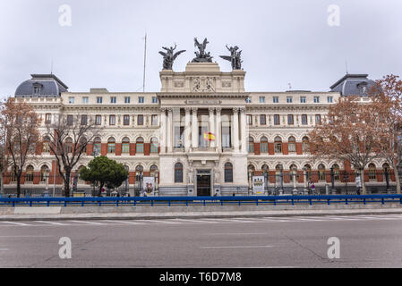 Palast der Fomento - Ministerium für Landwirtschaft, Fischerei und Ernährung Gebäude in Madrid, Spanien Stockfoto