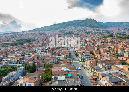 Castilla Bezirk Medellin Luftaufnahme Stockfoto