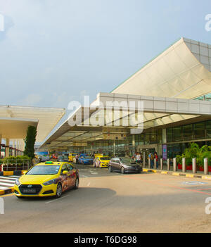 Changi Airport terminal Taxi, Singapur Stockfoto