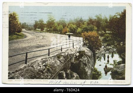 Detroit Publishing Company Ansichtskarte Reproduktion der Boulevard in Duluth, Minnesota, 1914. Von der New York Public Library. () Stockfoto