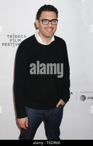 April 28, 2019 - New York, New York, USA - Sam Esmail im Tribeca Vorträge: Abschied von ''Mr. Roboter'' im Jahr 2019 Tribeca Film Festival, am Frühling Studios in Tribeca in New York, New York, USA, 28. April 2019 (Bild: © Ylmj/AdMedia über ZUMA Draht) Stockfoto