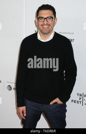 April 28, 2019 - New York, New York, USA - Sam Esmail im Tribeca Vorträge: Abschied von ''Mr. Roboter'' im Jahr 2019 Tribeca Film Festival, am Frühling Studios in Tribeca in New York, New York, USA, 28. April 2019 (Bild: © Ylmj/AdMedia über ZUMA Draht) Stockfoto