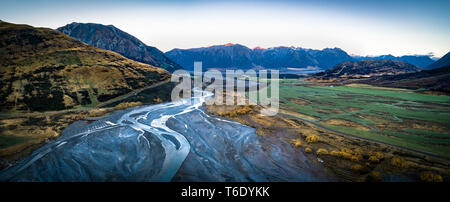 High Country Flüsse South Island, Neuseeland Stockfoto