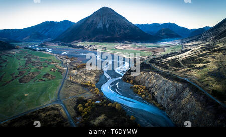 High Country Flüsse South Island, Neuseeland Stockfoto