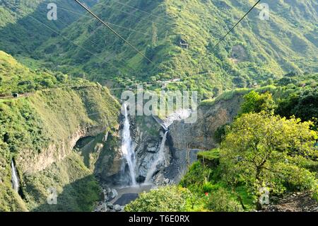 Agoyan Wasserfall in Ecuador Stockfoto