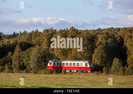 Historische Schmalspurbahn im Harz, zentrale deutsche Mittelgebirge Stockfoto