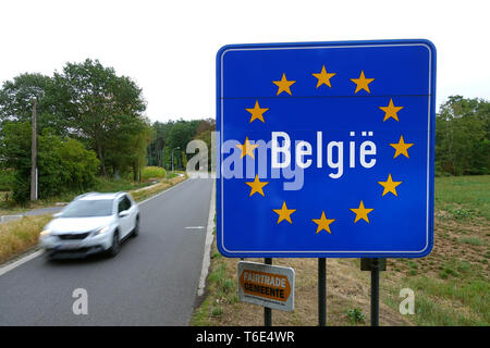 Der belgischen Grenze Stockfoto