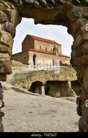 10. jahrhundert Christian Prince's Basilika, alte Höhle Stadt Uplistsikhe, Shida Kartli, Georgien Stockfoto
