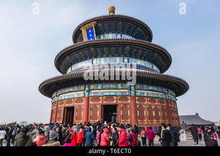 Halle des Gebetes für eine gute Ernte im Himmelstempel in Peking, China Stockfoto