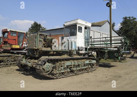 Reis header. Reis Harvester. Landwirtschaftliche Maschinen Stockfoto