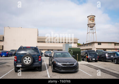 Parkplatz von Warner Bros. Studio Hollywood in Los Angeles, Kalifornien, USA Stockfoto