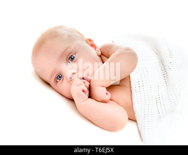 Porträt eines vier Monate alten Babys Stockfoto