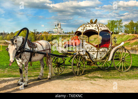 Pferdekutsche in Vohenstrauss Stockfoto