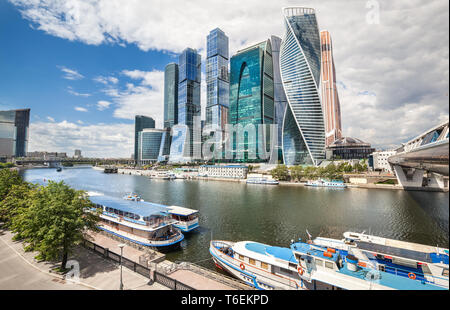 Wolkenkratzer Moskau International Business Center. Stockfoto