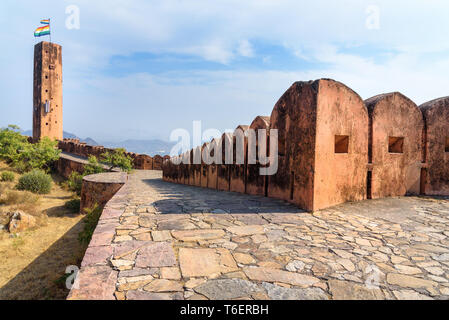 Jaigarh Fort in Gelb. Jaipur Rajasthan. Indien Stockfoto