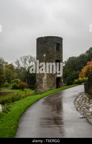 Turm in Blarney Castle Gärten Irlands Stockfoto