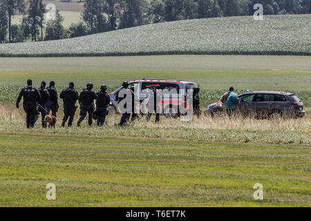 Special Unit lynx der Luzerner Polizei während einer Übung, Beromünster, Luzern, Schweiz, Europ. Stockfoto