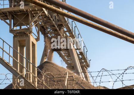 Kies und Aggregate Maschinen in den Docklands in der Nähe von Greenwich Stockfoto