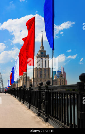 Stalins berühmten Wolkenkratzer in der Ukraine (Radisson Royal) - Moskau, Russland Stockfoto