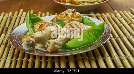 Buttermilch Brined Gegrilltes Huhn Stockfoto