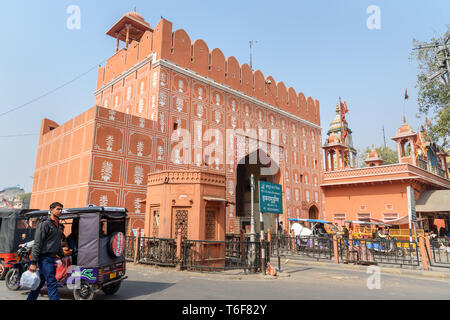 Jaipur, Indien - Februar 01, 2019: chandpol Tor zur Stadt Jaipur Rajasthan Stockfoto