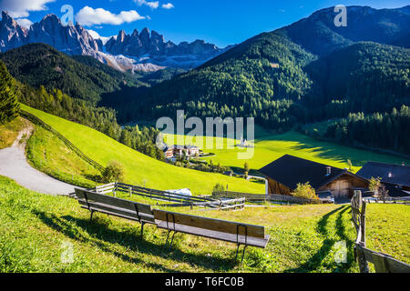 Malerische Val di Funes Stockfoto