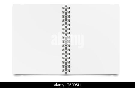 Mockup Weiße Notebook Stockfoto