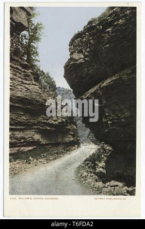 Detroit Publishing Company Ansichtskarte von Williams Canyon, Manitou, Colorado, 1914. Von der New York Public Library. () Stockfoto