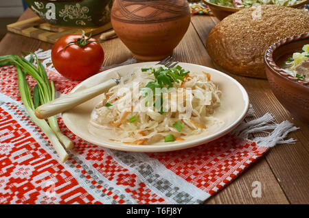 Polnische Sauerkraut Slaw Stockfoto