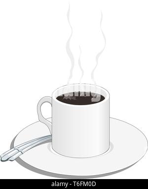 Tasse Kaffee Vector Illustration Stock Vektor