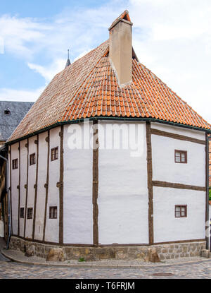 UNESCO-Weltkulturerbe Stadt Quedlinburg, Harz, Sachsen-Anhalt, Deutschland Stockfoto