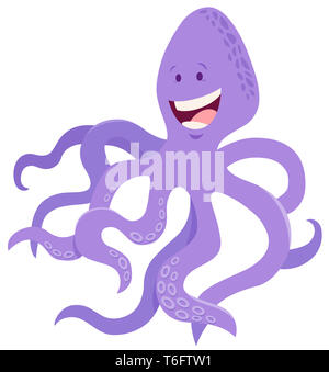 Cartoon octopus Tier Charakter Stockfoto