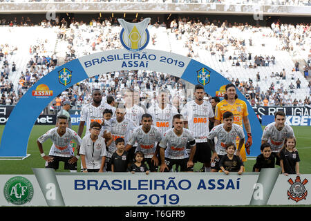 SP - Sao Paulo - 01/05/2019 - Brasilien A2019, Korinther x Chapecoense-Korinther Spieler Pose für das Spiel gegen Chapecoense im Arena Korinther für die brasilianische Meisterschaft ein 2019. Foto: Daniel Vorley/AGIF Stockfoto