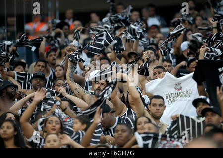 SP - Sao Paulo - 01/05/2019 - Brasilien A2019, Korinther gegen Chapecoense-Korinther Fans im Spiel gegen Chapecoense im Arena Korinther für die brasilianische Meisterschaft ein 2019. Foto: Daniel Vorley/AGIF Stockfoto