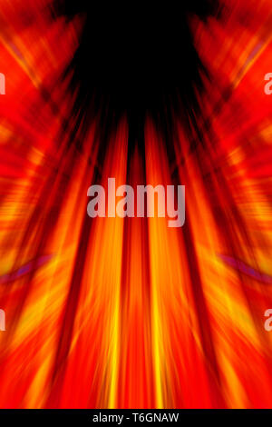 Farbenfrohe dynamische Lichtstrahlen Hintergrund Stockfoto