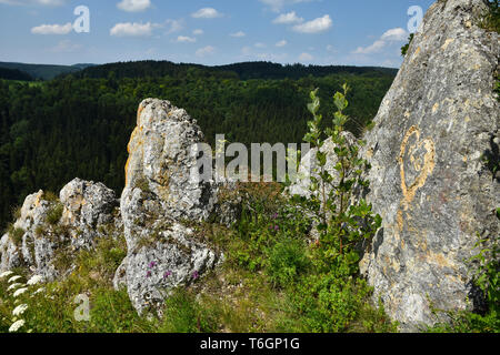 Schwäbischen Alb, Deutschland, Uhufels, Stockfoto