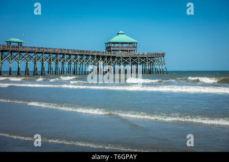 Folly Beach Pier in Charleston South Carolina Stockfoto