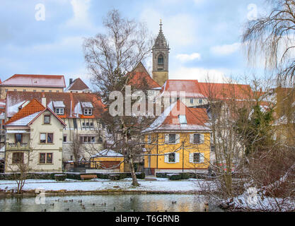 Pfullendorf mit Stadtkirche St. Jakobus Stockfoto